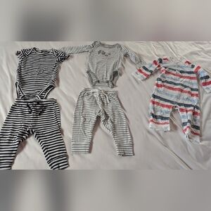 Gap Gymboree Boys Romper one piece set Striped Size 12 To 18 Months x 3